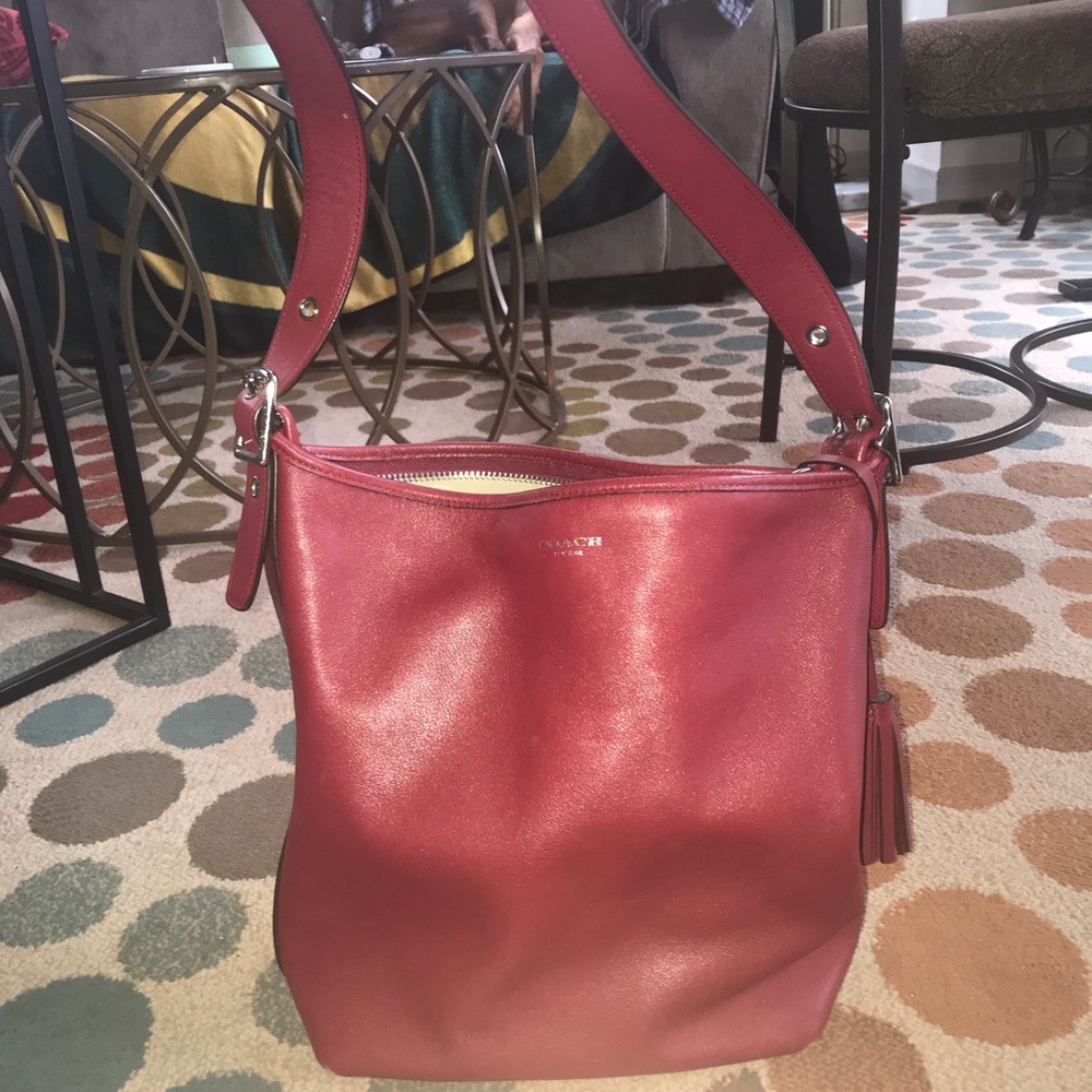 Red Leather Coach Purse